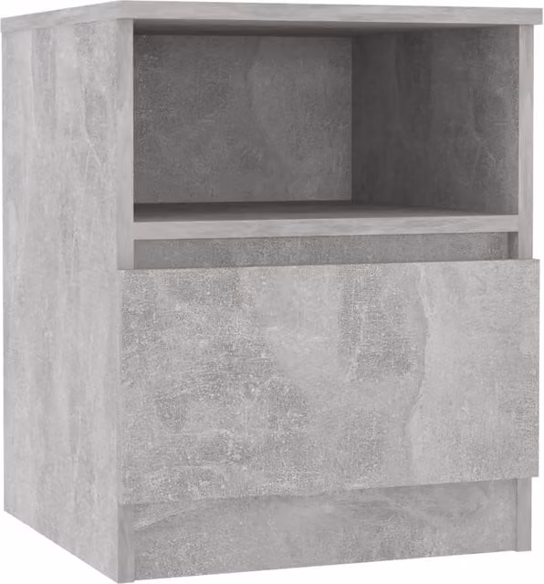 Berkfield Home Bed Cabinet in Concrete Grey, W/D/H: 40 x 40 x 50 cm