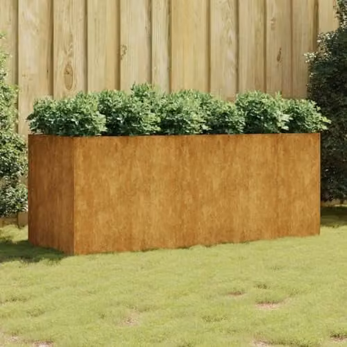 vidaXL Corten Steel Raised Bed in Brown, W/D/H: 200 x 80 x 80 cm – 2