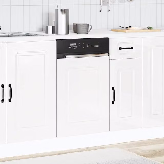 Berkfield Home Kalmar Decorative Dishwasher Panel, High Gloss White, W: 45 cm, D: 1.5 cm, H: 67 cm – 1