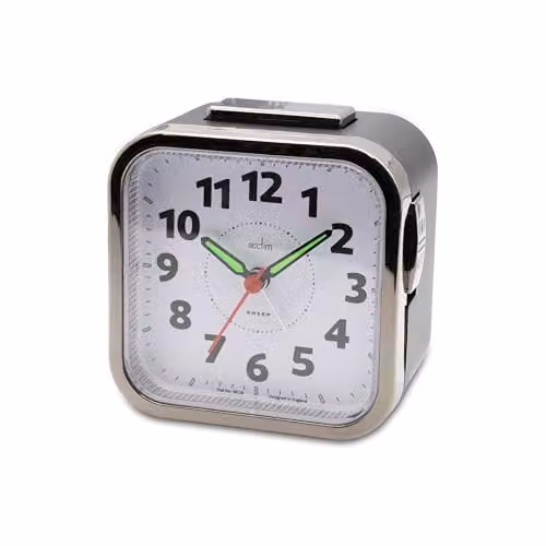 Acctim Otis Non-Ticking Analog Quartz Sweep Bell Alarm Clock in Black – 2