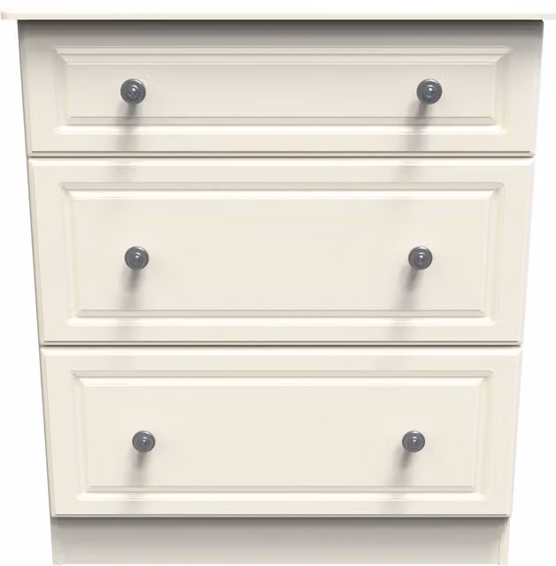 2 U Stirling 3 Drawer Deep Chest in Cream – 1