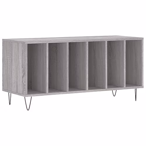 vidaXL Record Cabinet in Grey Sonoma, W/D/H: 100 x 38 x 48 cm, Engineered Wood – 1