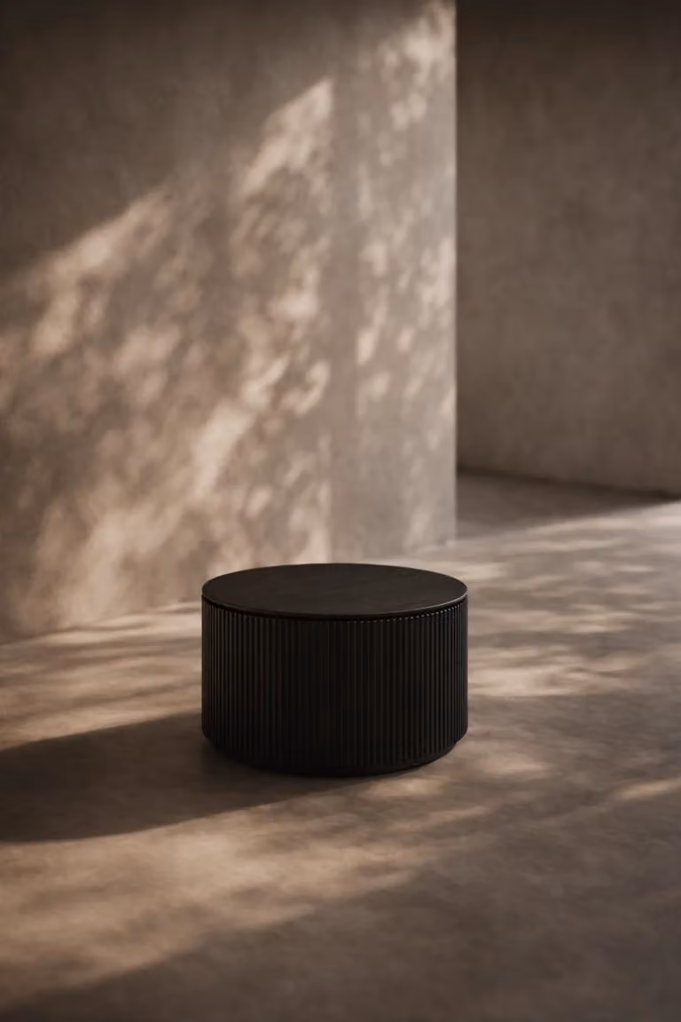 Tommy Franks Costine Modern Square Side Table in Black Wood