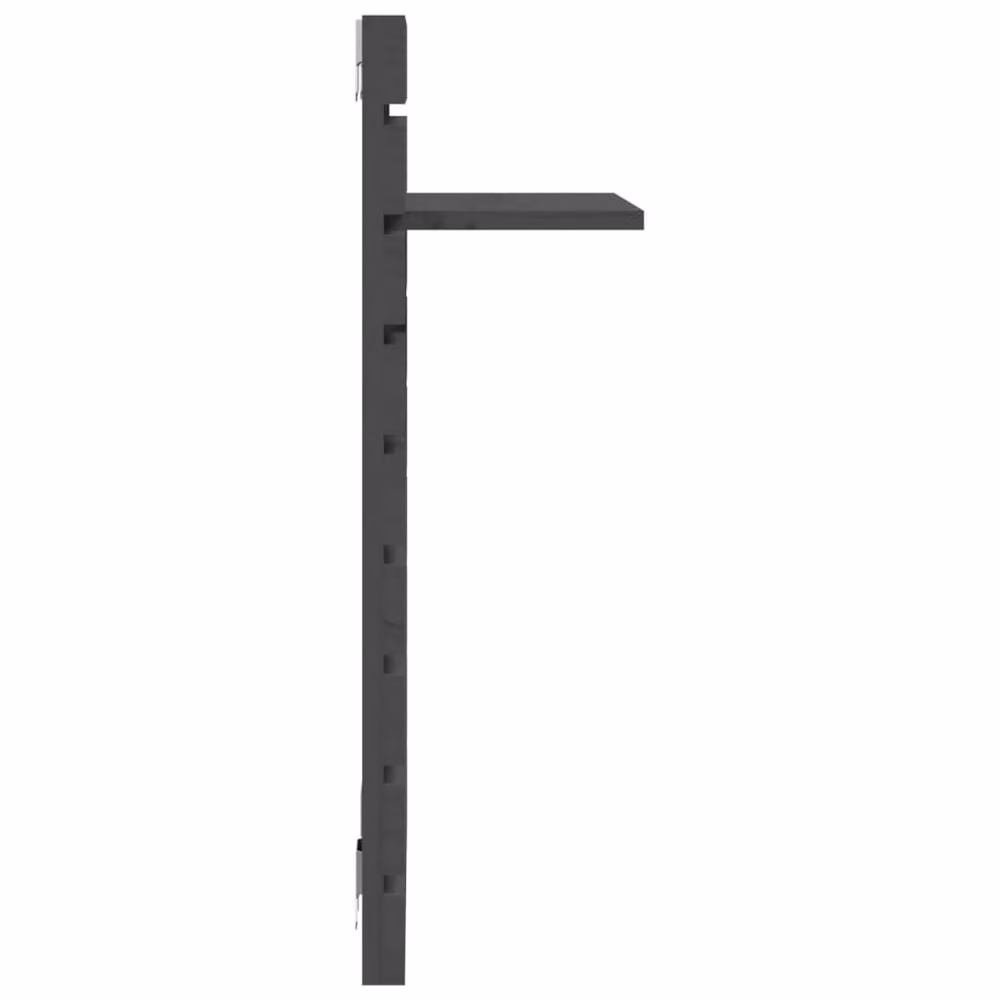 Berkfield Home Beautiful Wall-mounted Bedside Shelves, 2 Piece Set, Grey Solid Pine Wood, W/D/H: 40 x 17.5 x 2 cm – 5