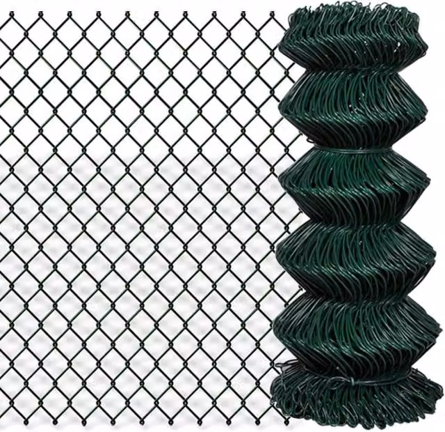 Berkfield Home Green PVC Coated Steel Chain Link Fence, 2.6 m x 25 m