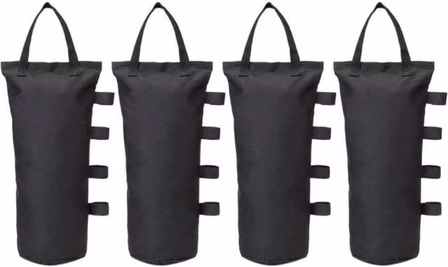 FLAVORA 4 Pack Gazebo Weight Sand Bags in Black