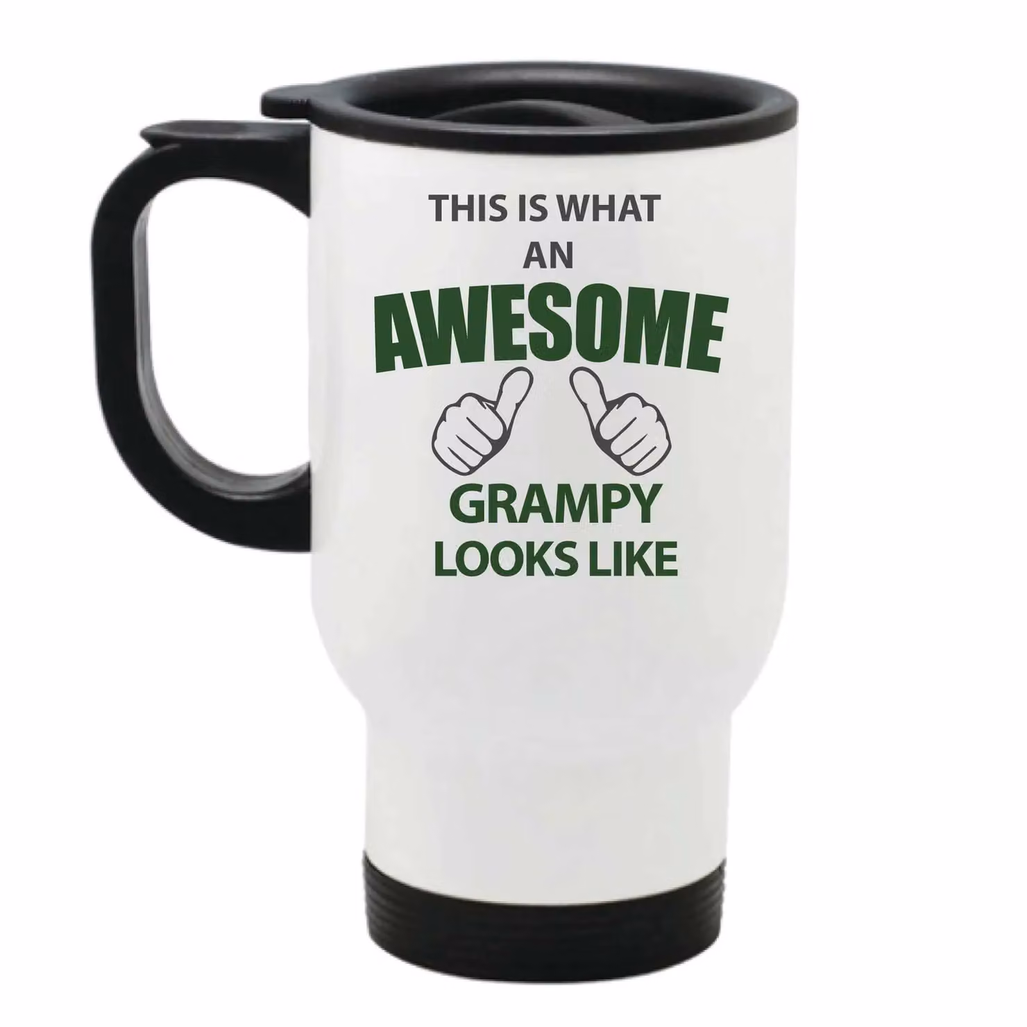 60 Second Makeover Limited This Is What An Awesome Grampy Looks Like Stainless Steel Travel Mug in White – 2