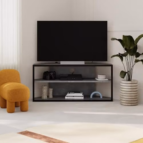 Decortie Echo Modern TV Unit in Mid Grey – 5