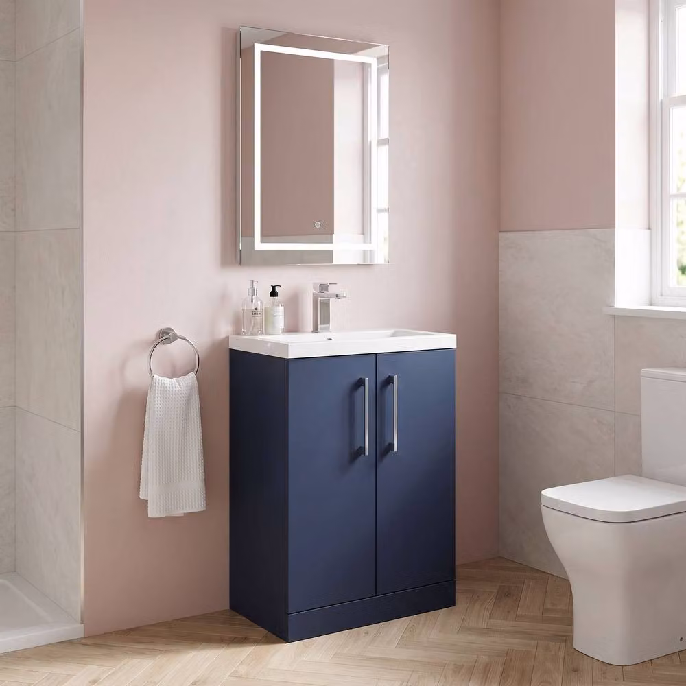 Balterley Bramshall Compact 2 Door Dark Blue Matt Vanity Basin Unit, Width: 60 cm – 2