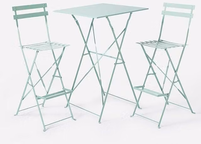 Palma 2 Seater Metal Foldable Bistro Set in Green by JD Williams