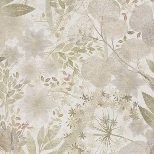 Erismann Secret Grove Botanical Floral Vinyl Textured Wallpaper in Green and Beige – 1