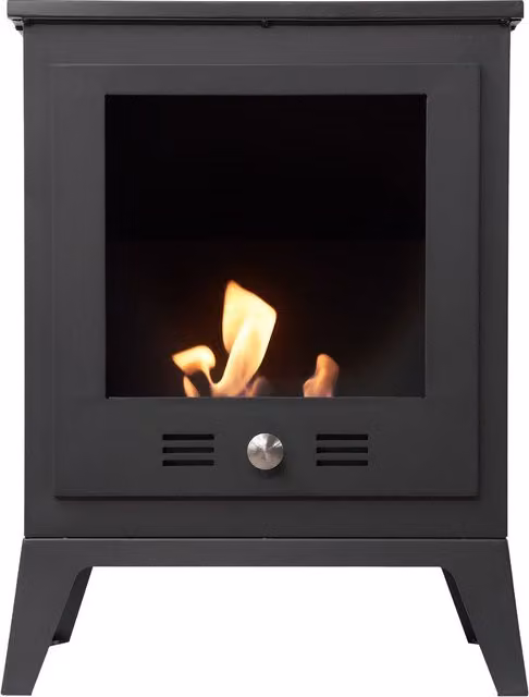 Sureflame Carino Black Steel Free Standing Bio Ethanol Stove