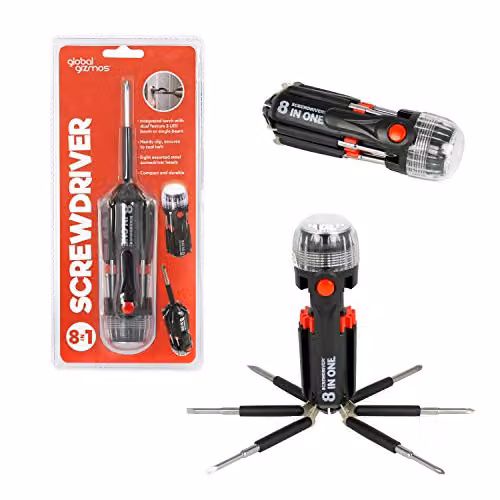 ToolTech 8-in-1 Screwdriver Multi-Tool with Torch in Black and Multicolour – 2
