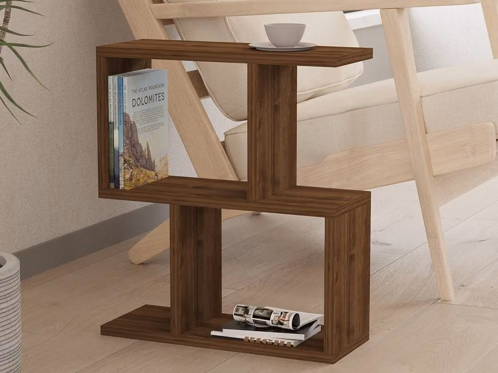 CALICOSY ZET Side Table in Brown Walnut – 2