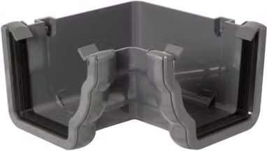 FloPlast Ogee Gutter Internal Angle 90 Degree Anthracite Grey