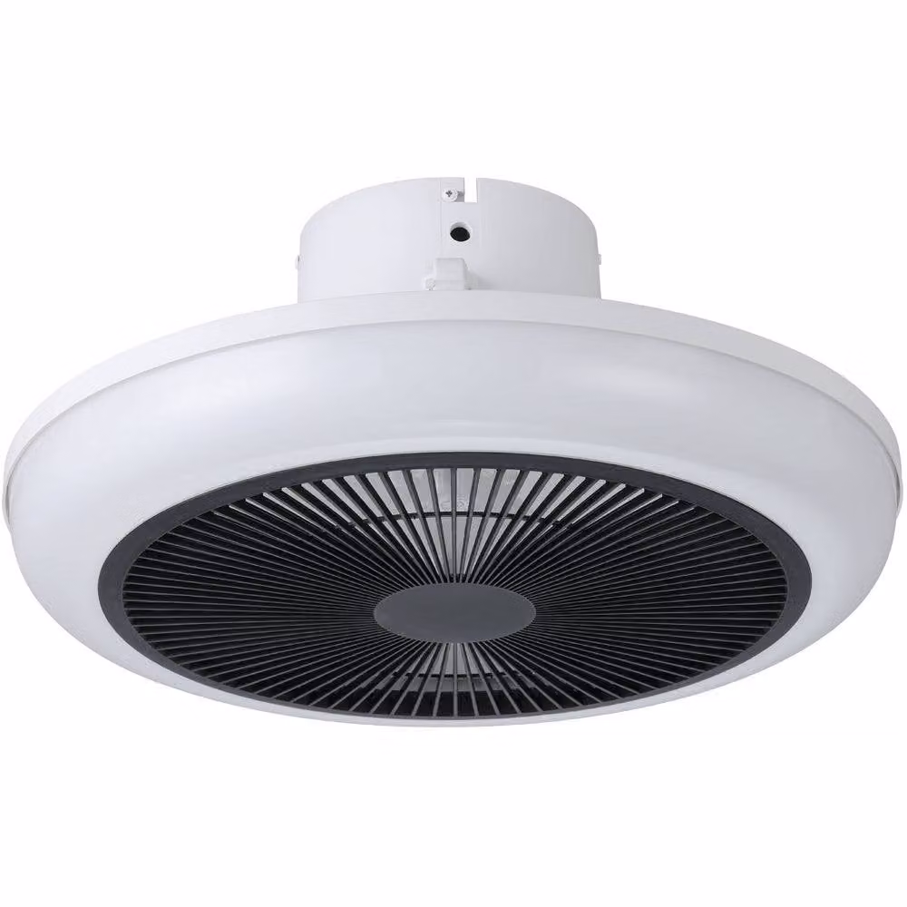 Loops Modern Round Integrated LED Ceiling Light in White and Black – 3