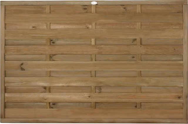 Europa Plain Impregnated Wood Fence Board, Forest Brown, Height: 120 cm, Quantity: 3