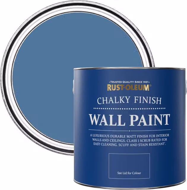 Rust-Oleum Blue Silk Matt Chalky Wall Paint, 2.5 l
