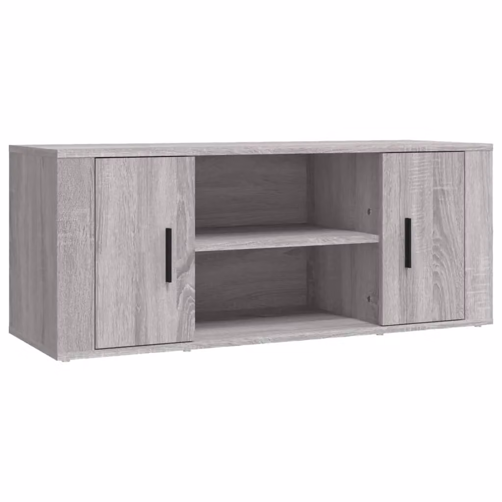 Berkfield Home Grey Sonoma TV Cabinet in Engineered Wood, W: 100 cm, D: 35 cm, H: 40 cm – 2