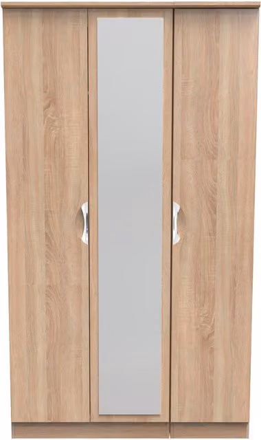 2 U Holborn Triple Mirror Wardrobe in Light Oak