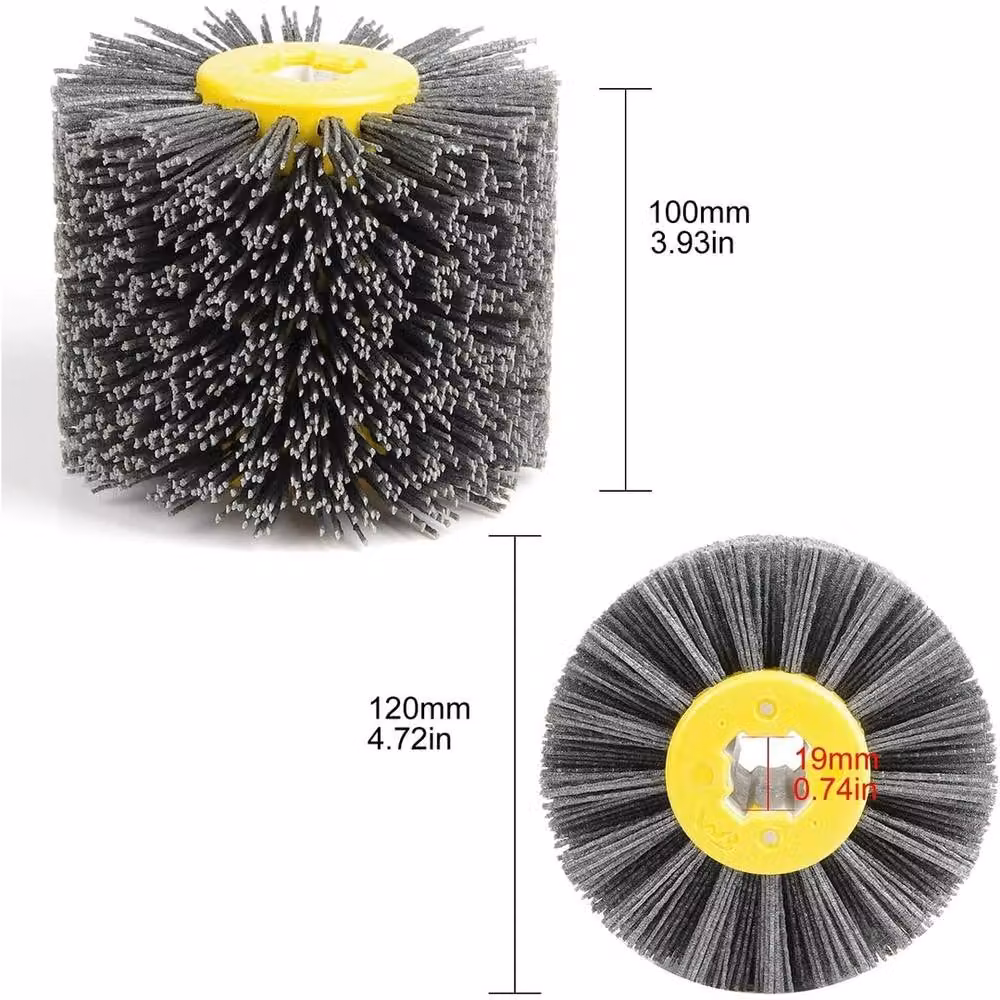 VOGREX Wire Drawing Polishing Wheel Brush for Woodworking in Grey – 2