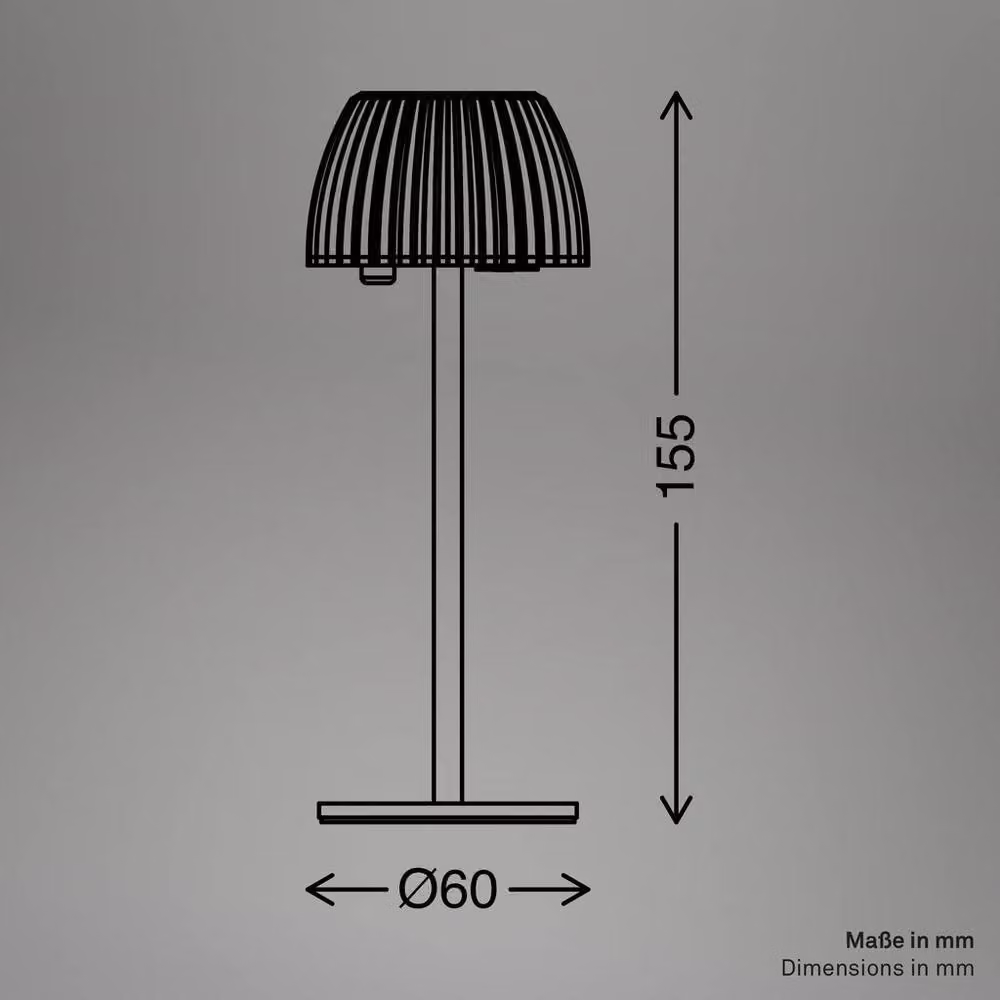 Briloner Beige Rechargeable Battery LED Table Lamp with Dimmable Warm White Light – 4