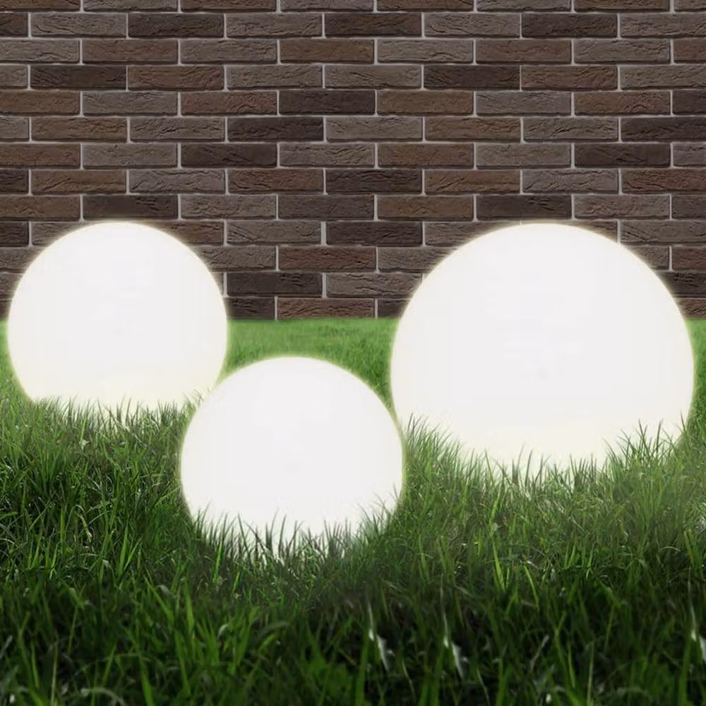 Berkfield Home 6 Piece LED Spherical Bowl Lamp Set in White – 2