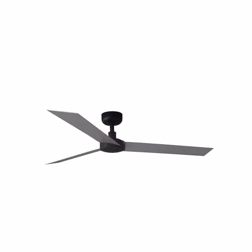 Faro Barcelona Black Mains Ceiling Fan with Remote Control and Aluminium Blades