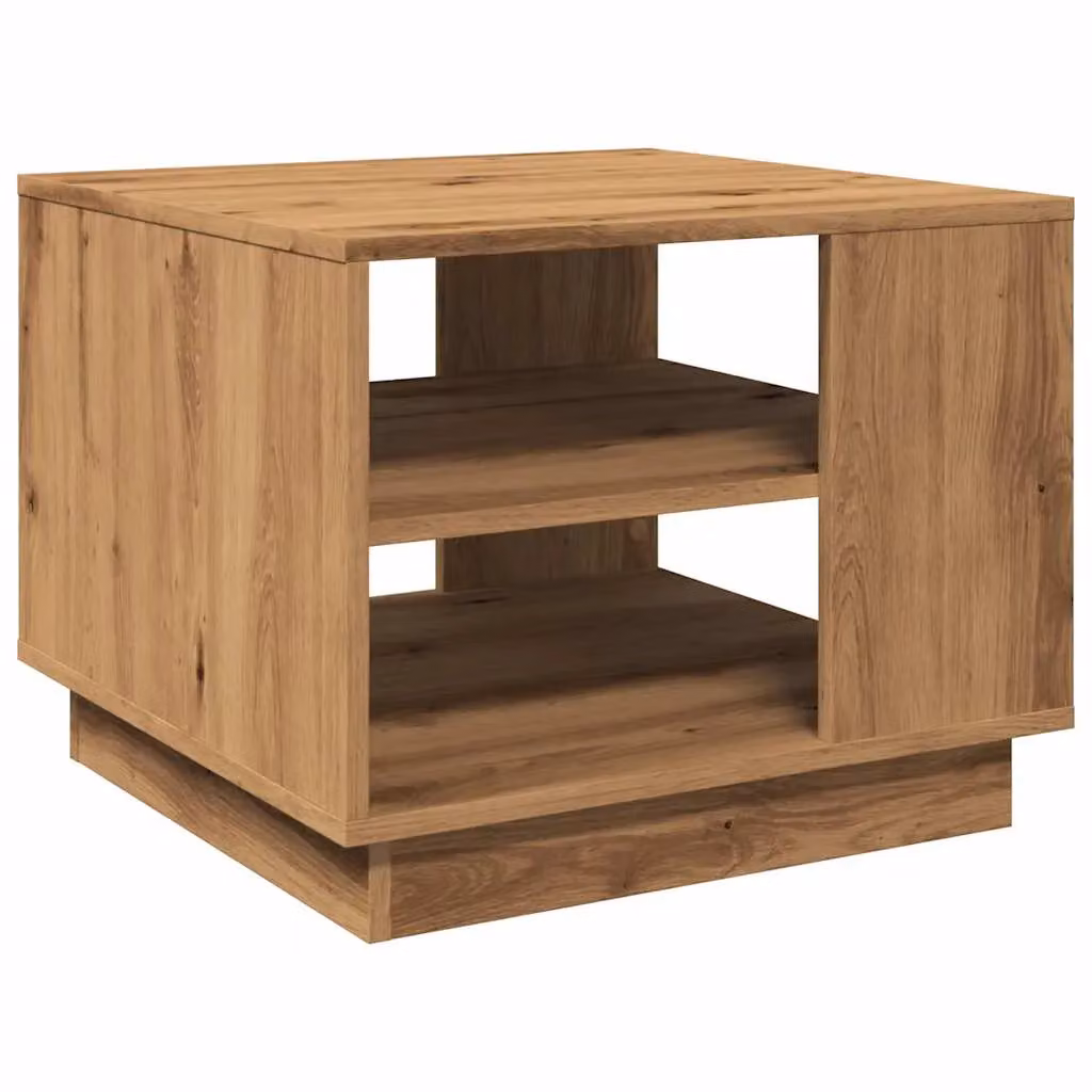 Berkfield Home Artisan Oak Coffee Table in Brown, W/D/H: 55 x 55 x 42 cm – 2