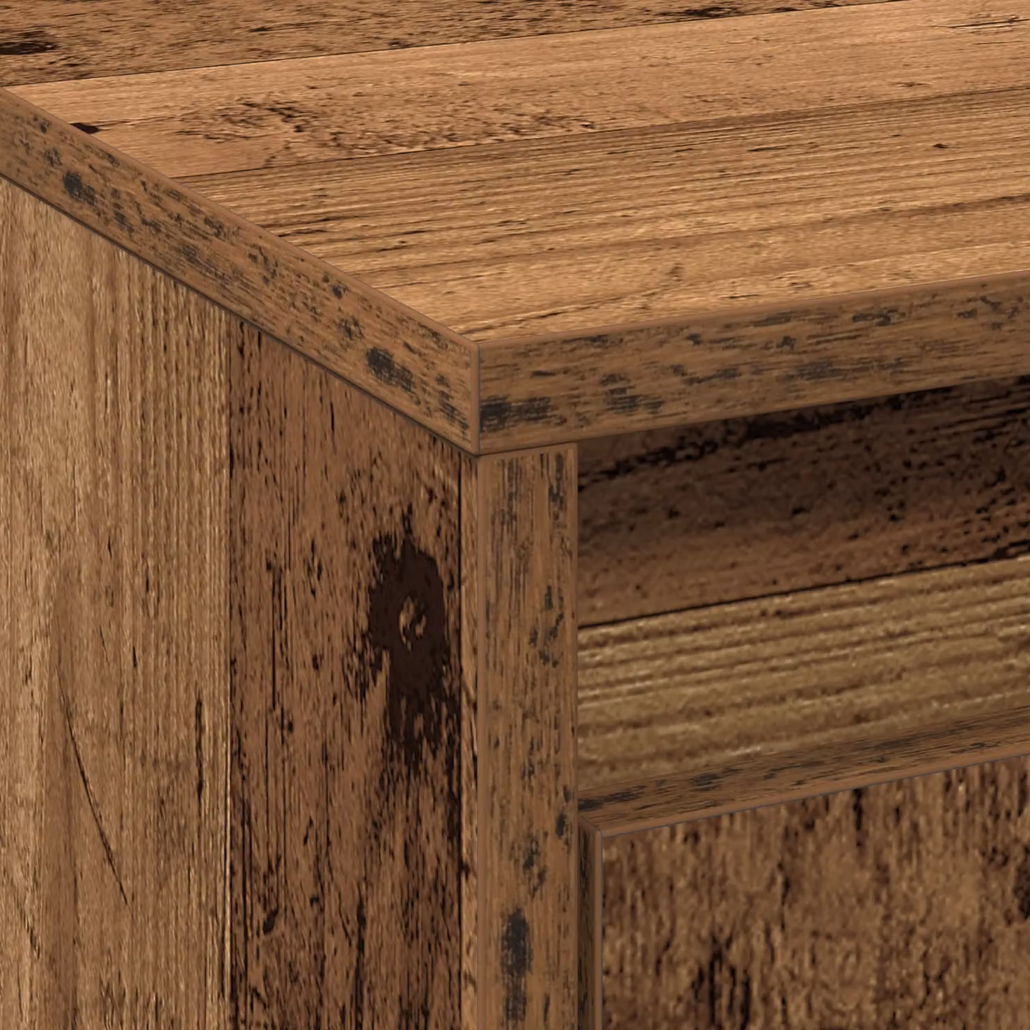 Berkfield Home TV Cabinet with LED in Old Wood Brown, W/D/H: 139.5 x 34 x 50 cm – 5