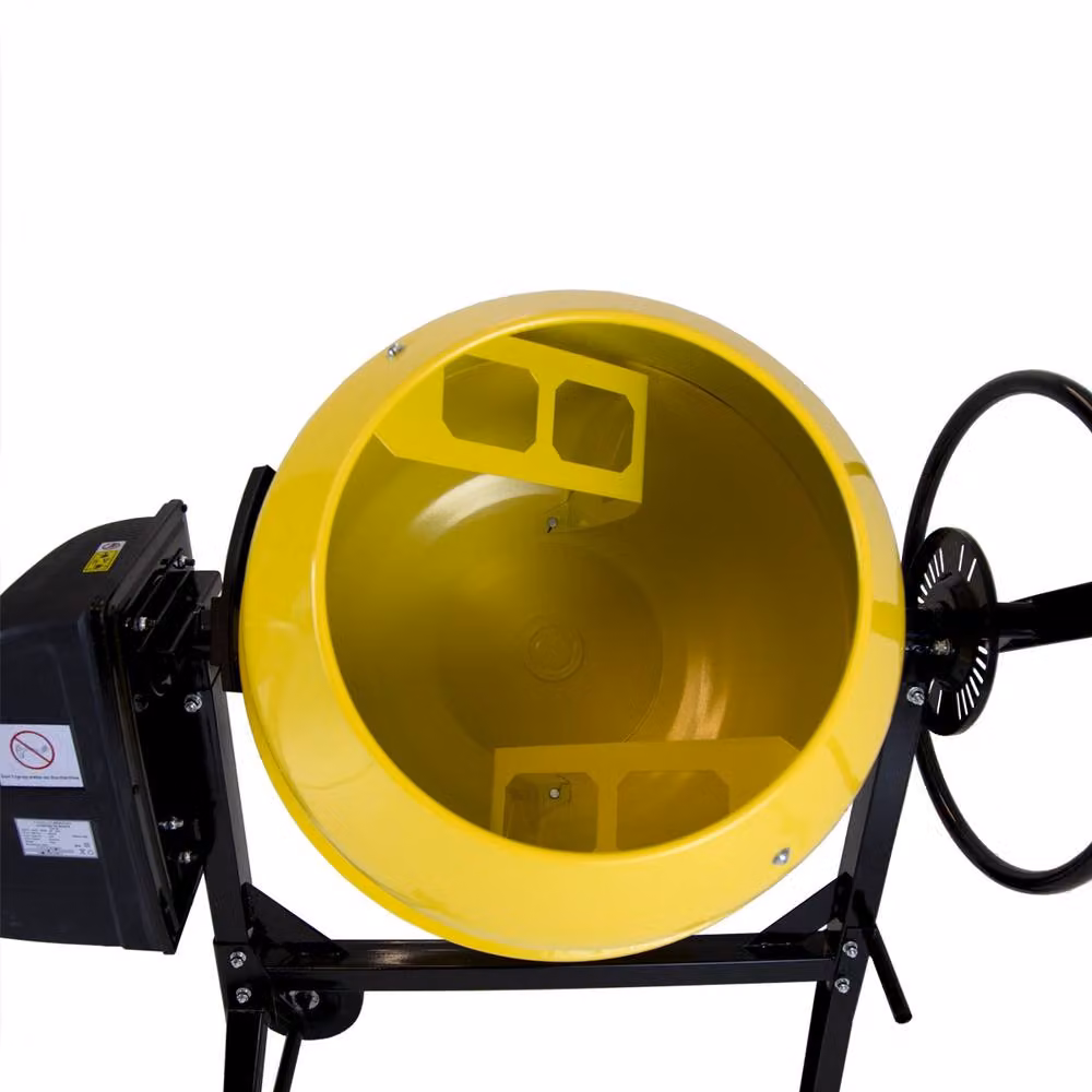 Charles Bentley Portable Cement Concrete Mixer, 130L, 550W, 230V, Yellow, W/D/H: 120 x 70 x 70 cm – 4