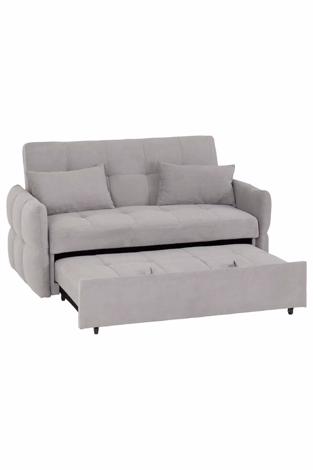 Seconique Chelsea Upholstered Fabric Sofa Bed in Silver Grey – 3