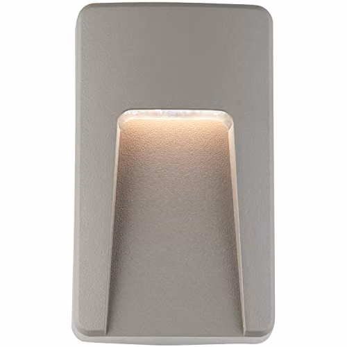 Loops Vertical Outdoor IP65 Pathway Guide Light with Indirect CCT LED, Grey Plastic and Transparent Polycarbonate, Wall Mounted Downlight