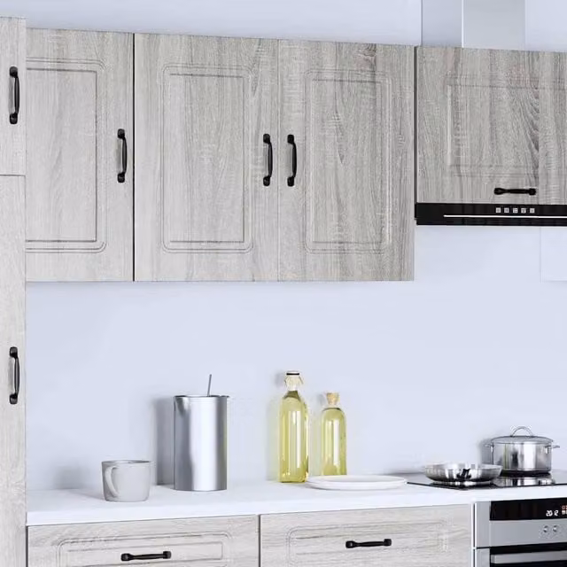 Berkfield Home Kalmar Wall Mounted Kitchen Cabinet in Grey Sonoma Matt MDF