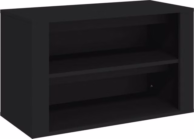 Berkfield Home Black MDF Shoe Rack, W/D/H: 75 x 35 x 45 cm