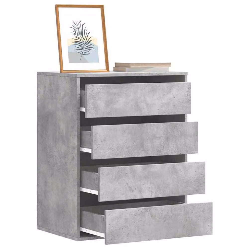 Berkfield Home Corner Chest of Drawers in Concrete Grey, W: 60 cm, D: 41 cm, H: 76 cm – 2