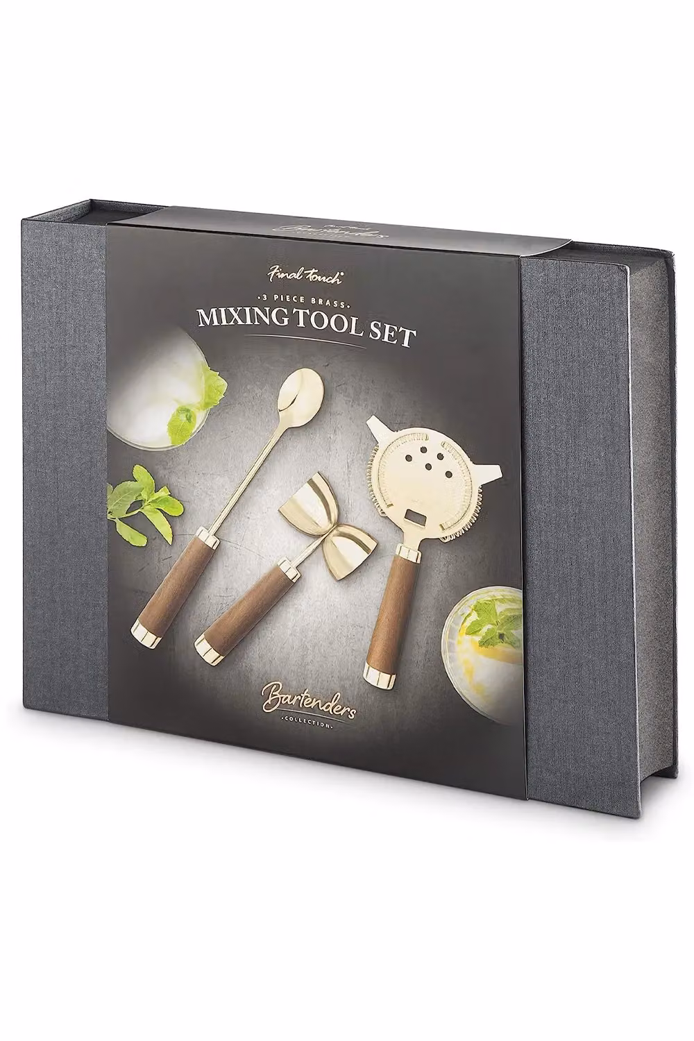 Final Touch Brass Mixing Set with Solid Wood Handles in Gold – 2