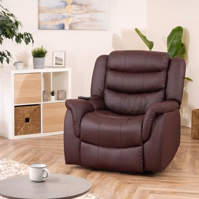 Artemis Home Almeira Electric Riser Recliner with Massage and Heat in Red