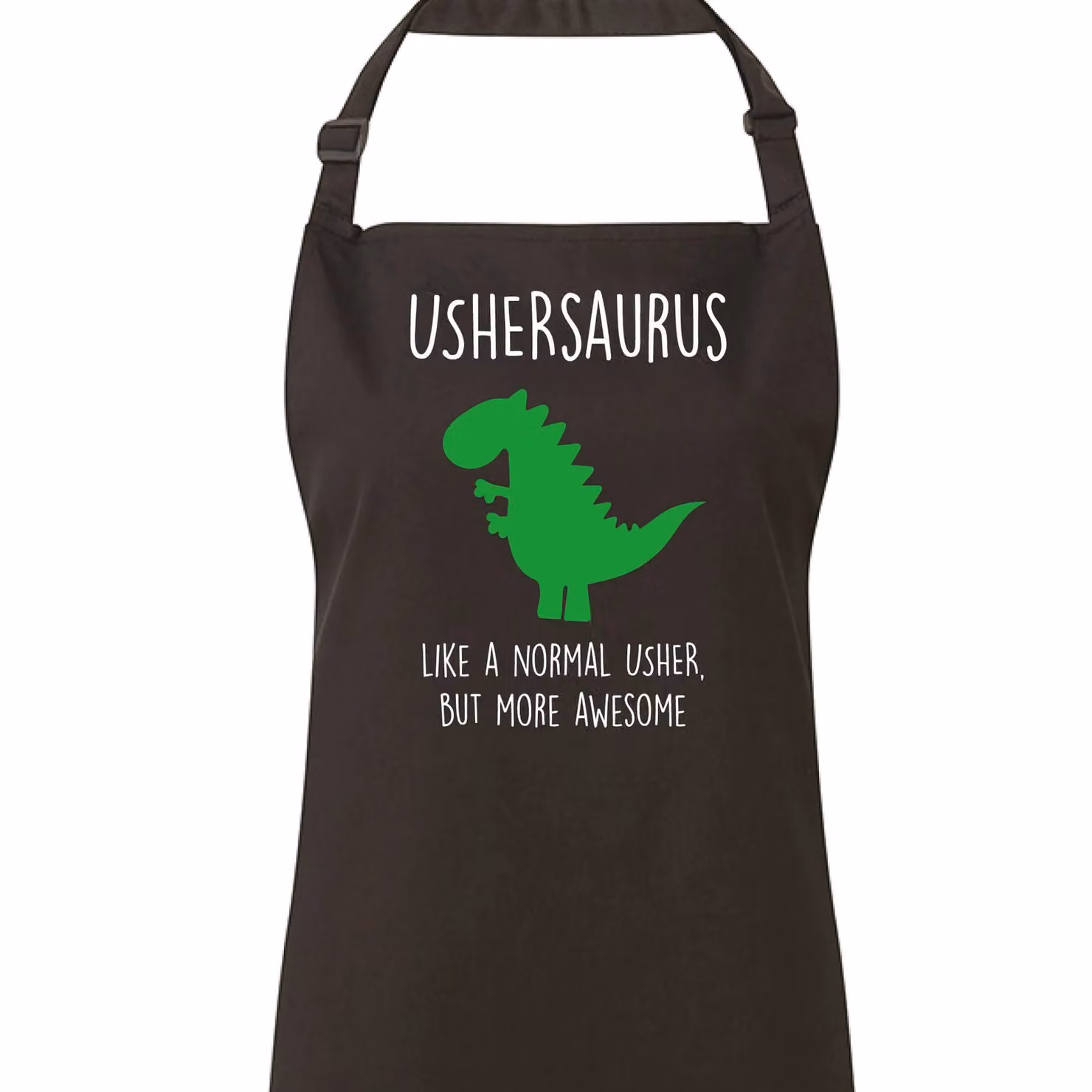 60 SECOND MAKEOVER Men's Usher Dinosaur Apron in Black – 2