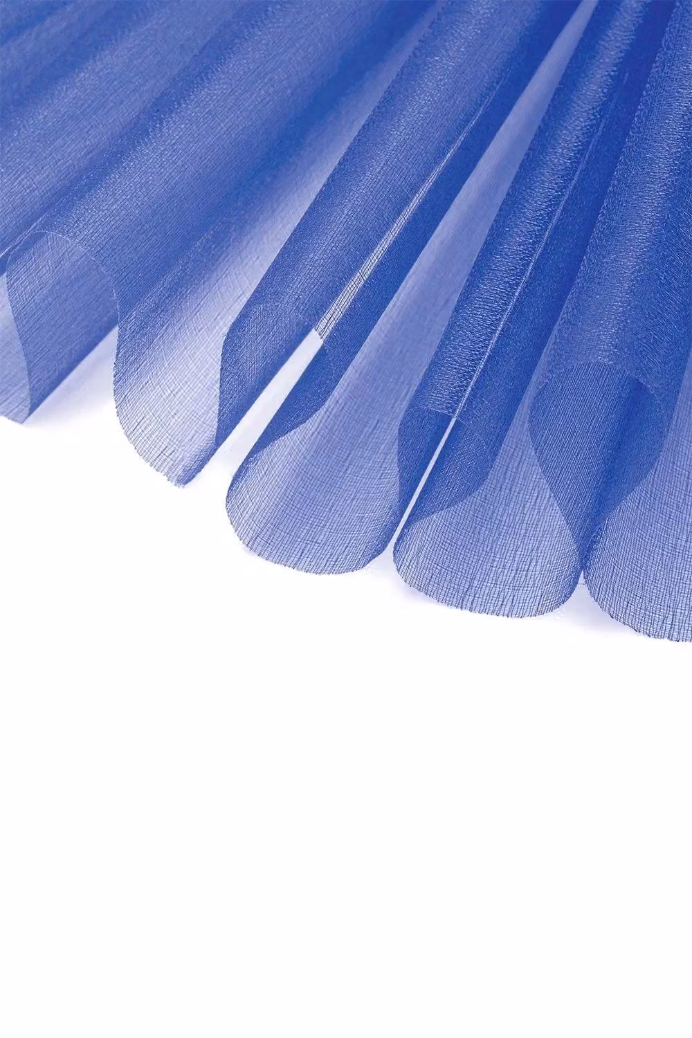 Neel Blue Organza Sheer Glitter Fabric Roll for Chair Bow Sashes, W: 29 cm, L: 25 m – 3