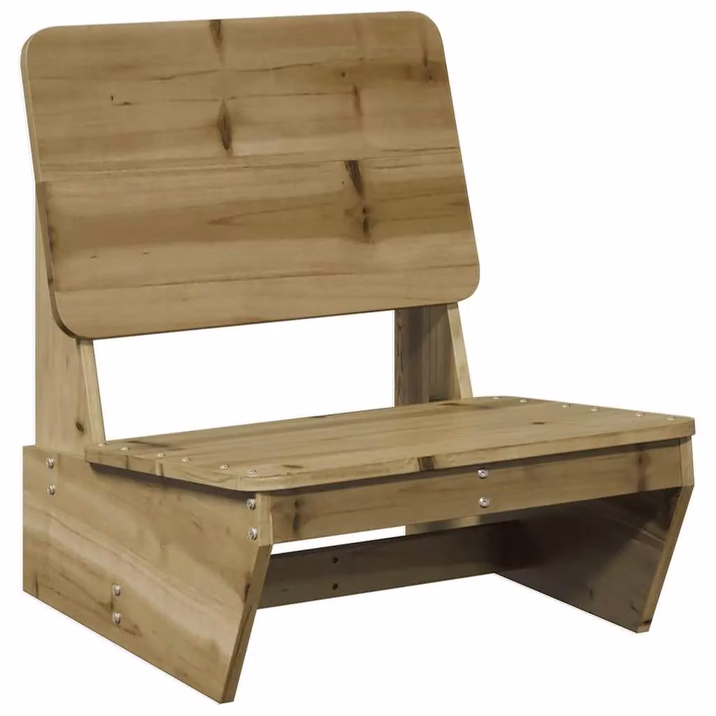 Berkfield Home Rustic Brown Impregnated Pine Wood Garden Chair W: 60 cm, D: 64 cm, H: 70.5 cm – 2