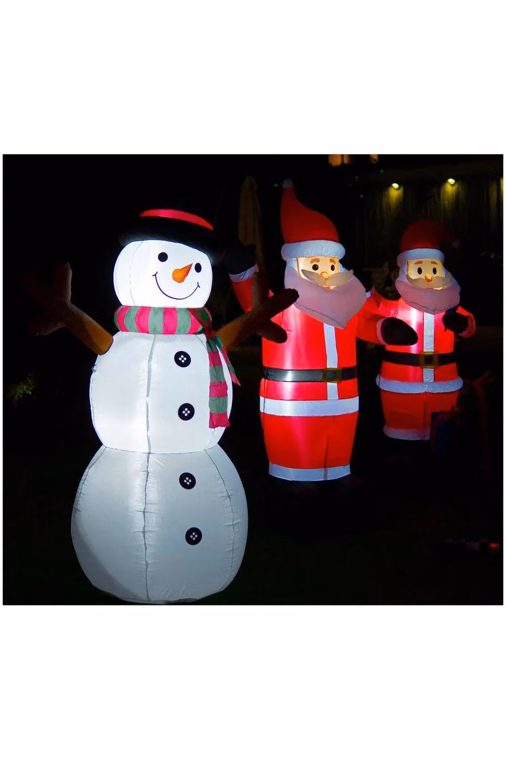 Netagon Inflatable White Christmas Snowman with LED Lights, Height: 180 cm – 5