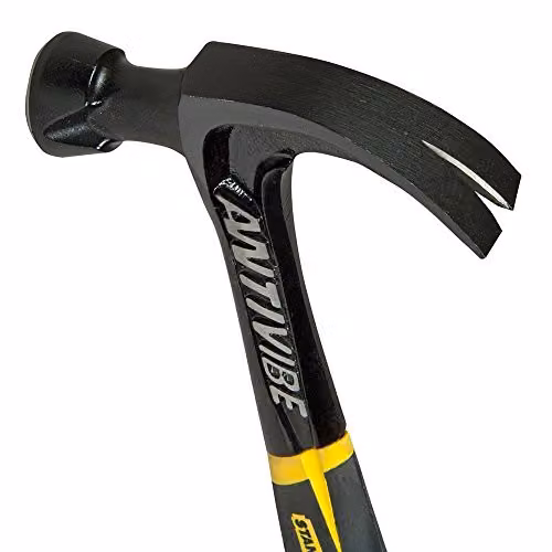 Stanley FatMax Antivibe All Steel Curved Claw Hammer, 450g, Black – 3