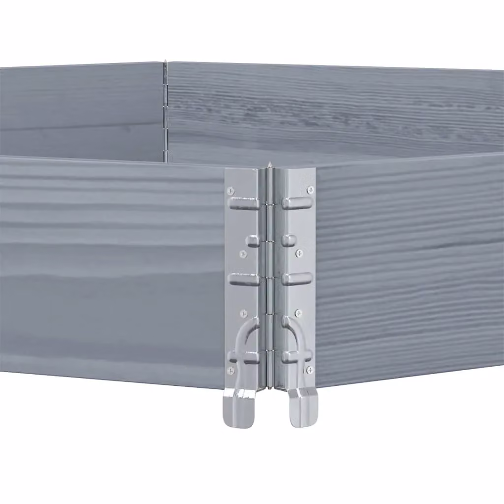 Berkfield Home Hexagon Raised Bed in Grey Solid Wood and Galvanised Steel, 160 x 160 cm – 3