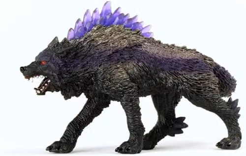 Schleich Eldrador Creatures Mythical Shadow Wolf Monster Figure in Purple with Transparent Crystals – 5
