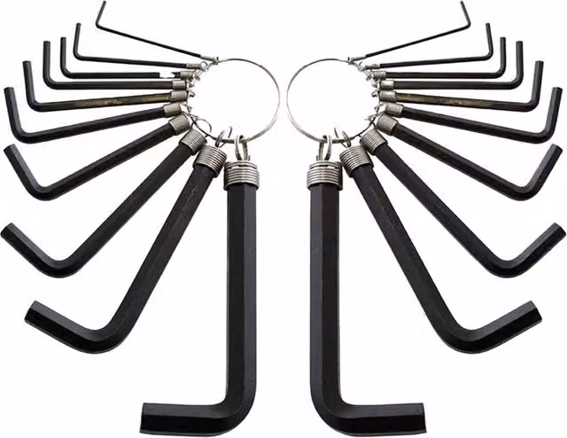 Amtech 20-Piece Hex Key Set with Keyring in Black and Multicolour
