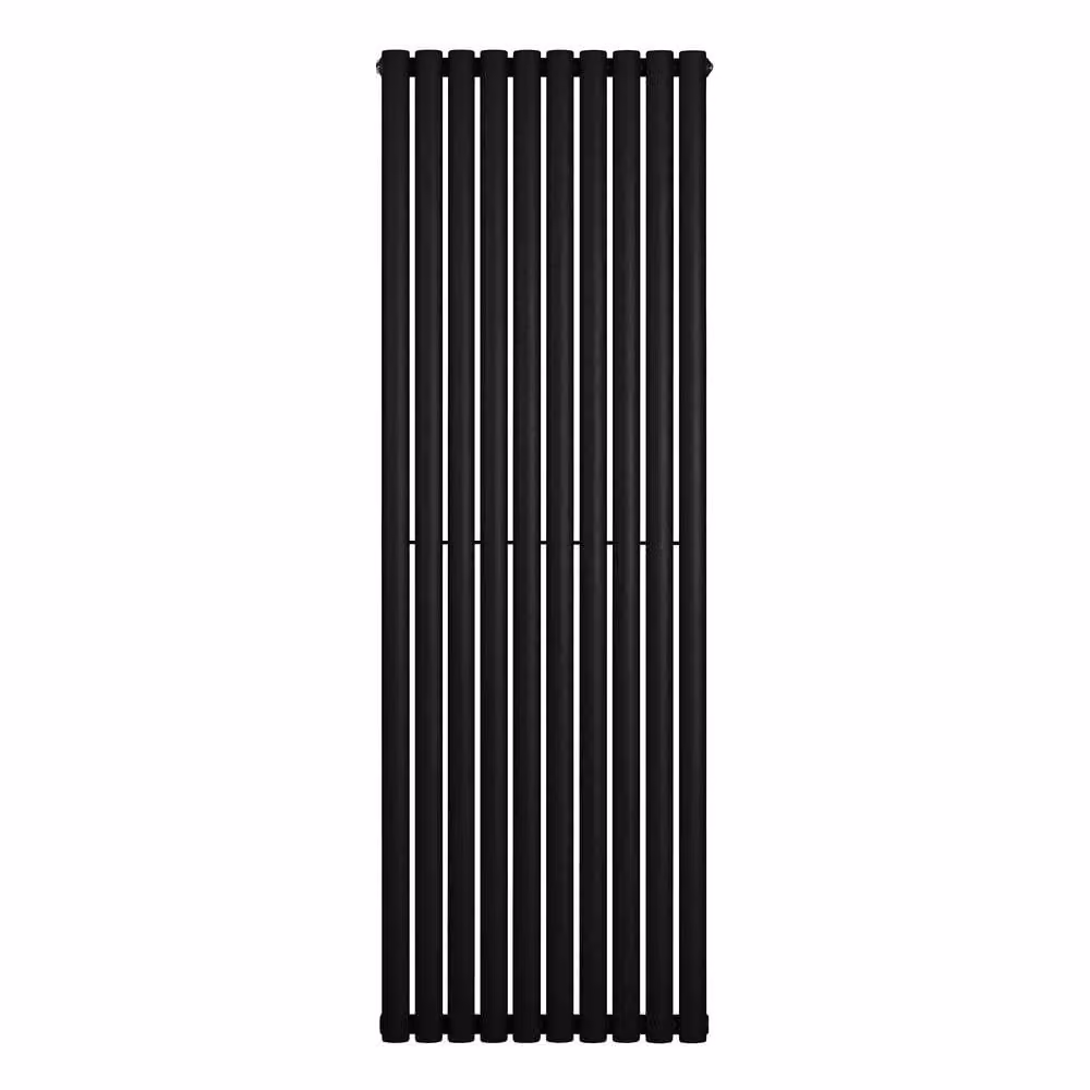 Monstershop Oval Single Column Steel Radiator in Black, H 180 cm x W 60 cm – 2