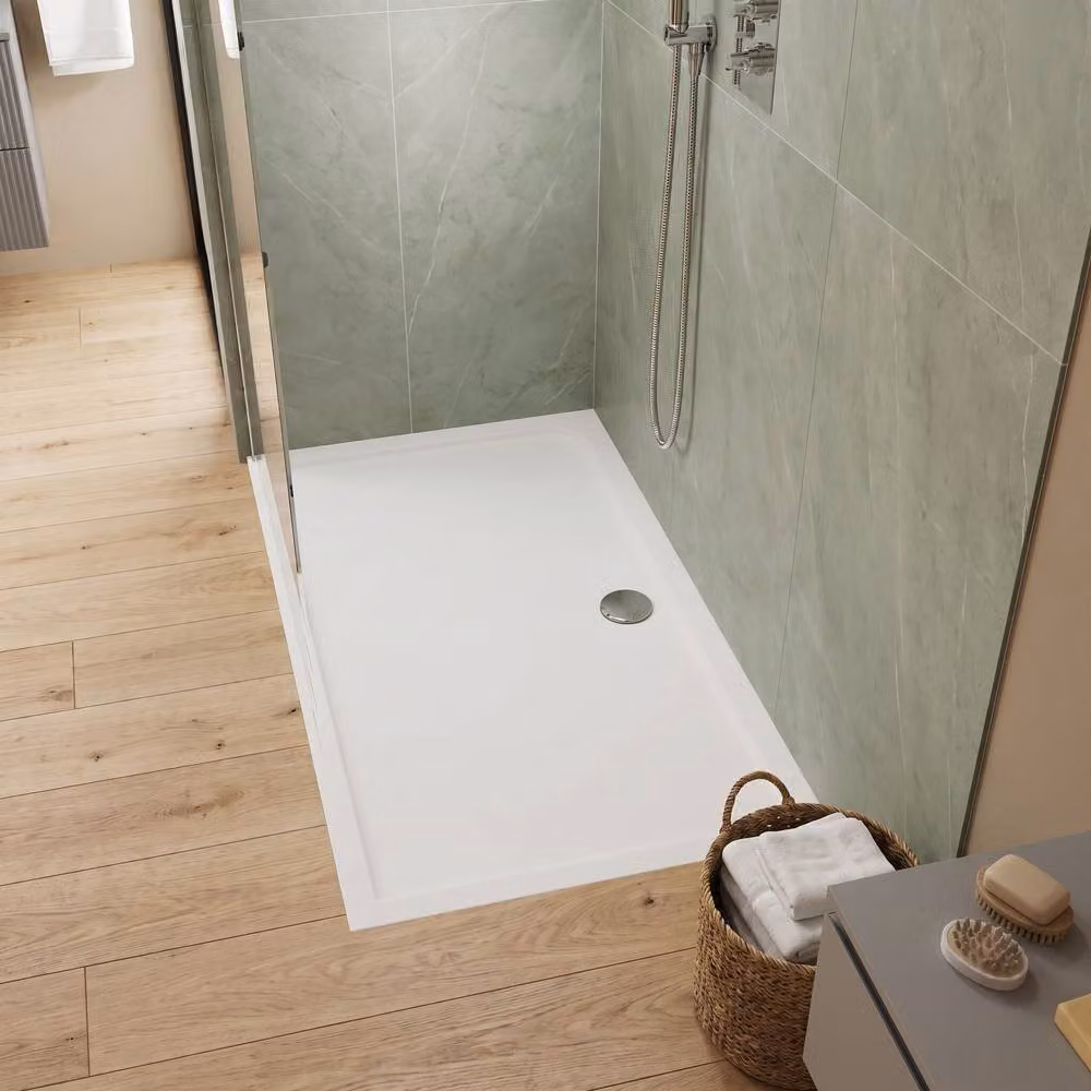 Balterley Premium Slip Resistant Rectangular Shower Tray, White, W: 160 cm, D: 76 cm – 2