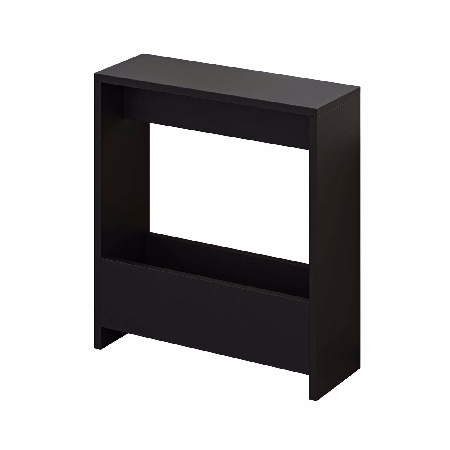 Decortie Simpi Modern 2-Tier Side Table in Black, W/D/H: 60 x 20 x 55 cm – 2