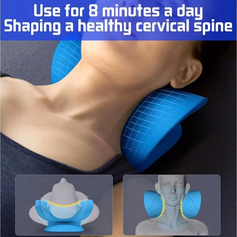 SPETLEK Neck Stretcher Relaxer Pillow for Cervical and Shoulder Pain Relief, Blue – 3